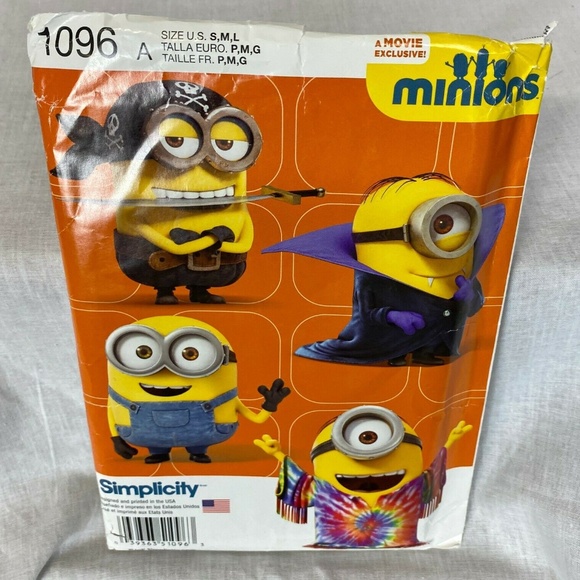 NEW Simplicity Minion Costume Childs Sewing Patt - Picture 1 of 4
